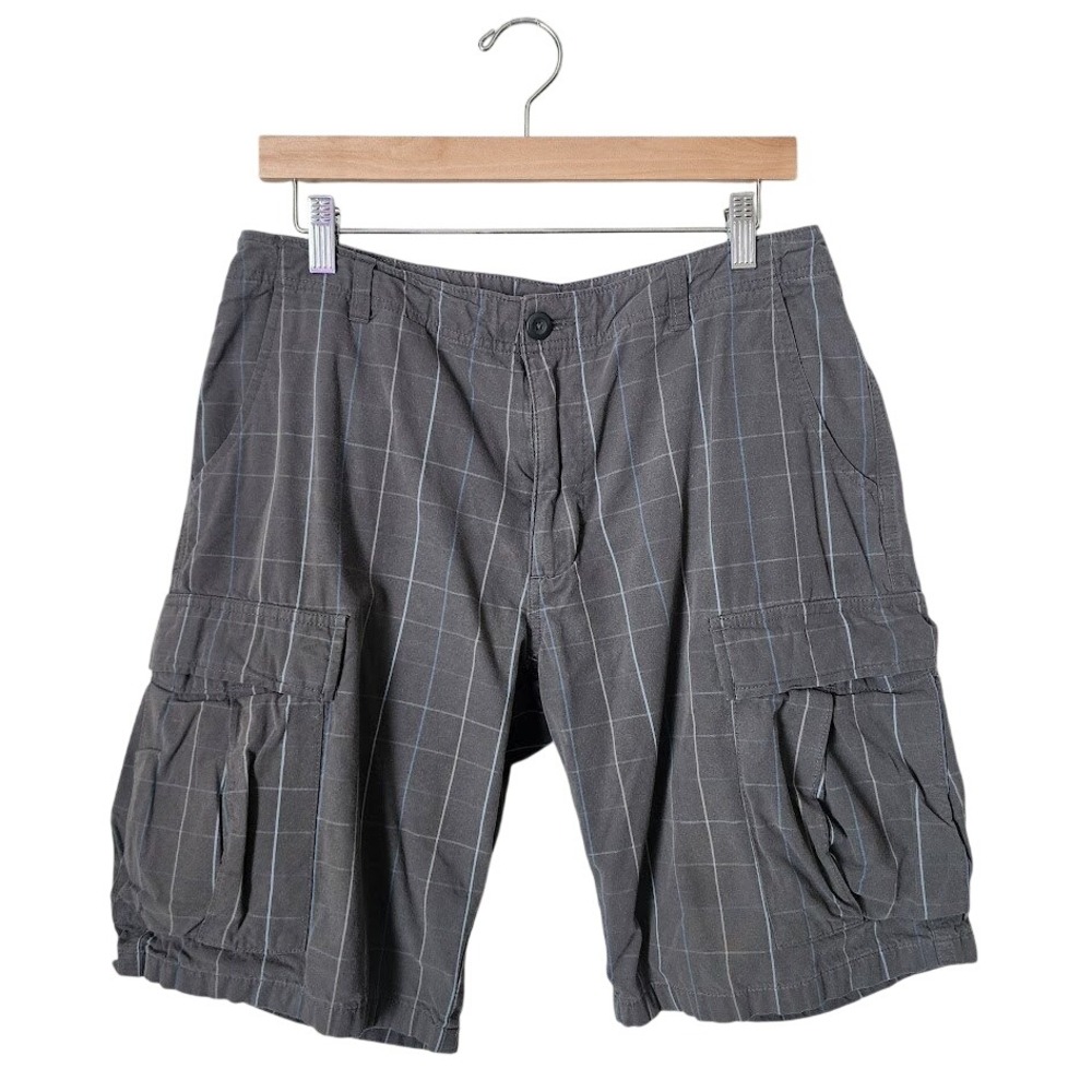 PATAGONIA All Wear Organic Cotton Cargo‎ Shorts Gray Plaid 32
